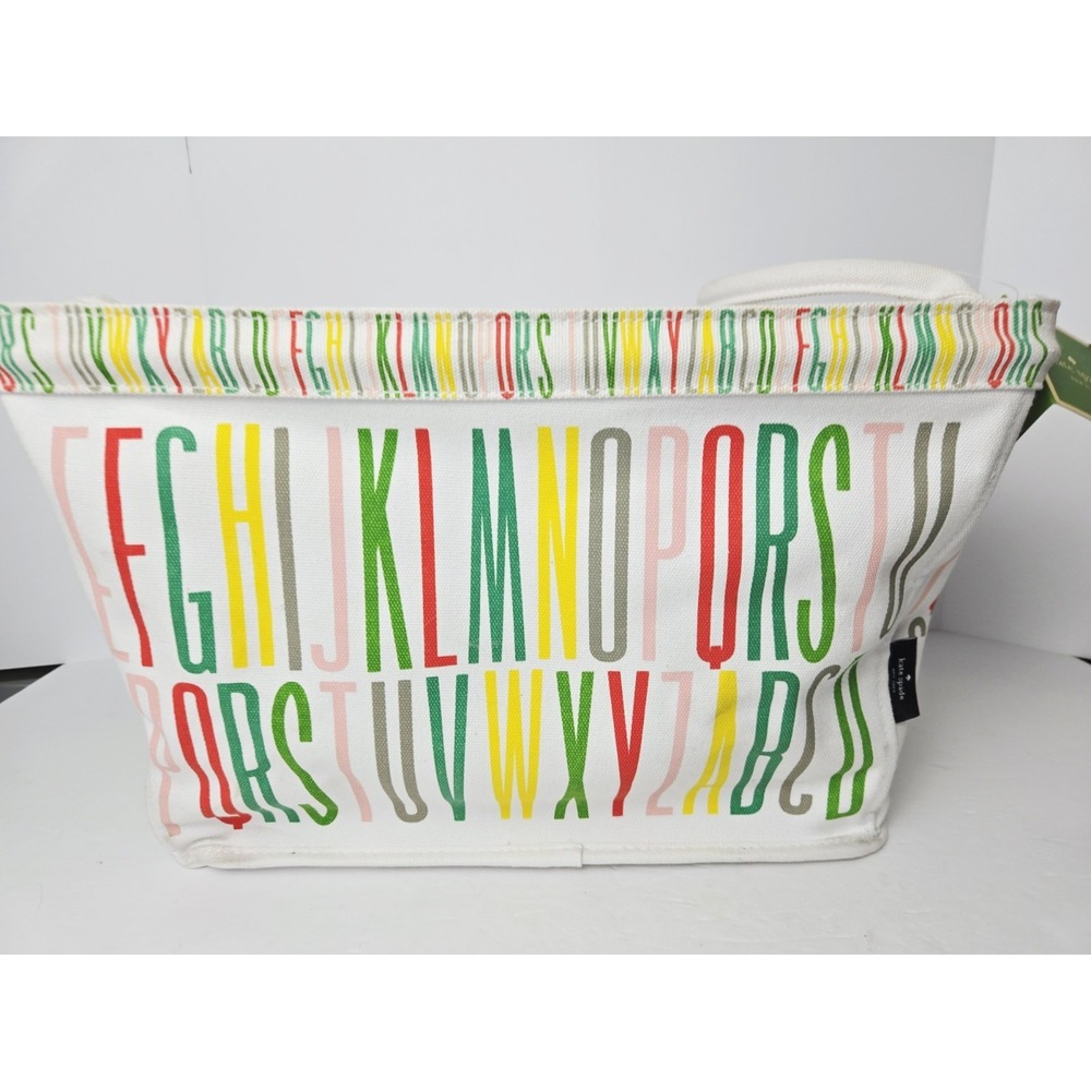 New Kate Spade Canvas Bin Organize school w/ tags‎ Alphabet teacher